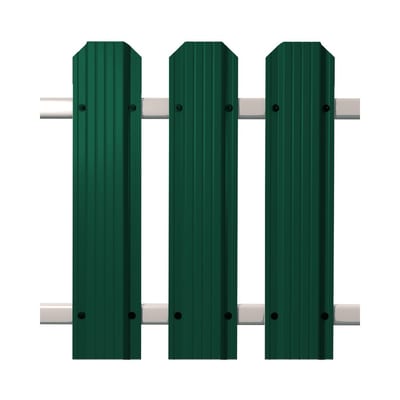 Штакетник Кантри фигурный RAL 6005 зелёный мох (зелёный, мох) во Владимире