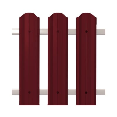 Штакетник металлический М-профиль М-образный RAL 3005 красное вино (вишня, винно-красный, бордовый) во Владимире